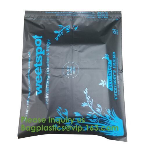 Compostable biodegradable packaging mailing bag with handle,Biodegradable compostable plastic courier shipping envelope