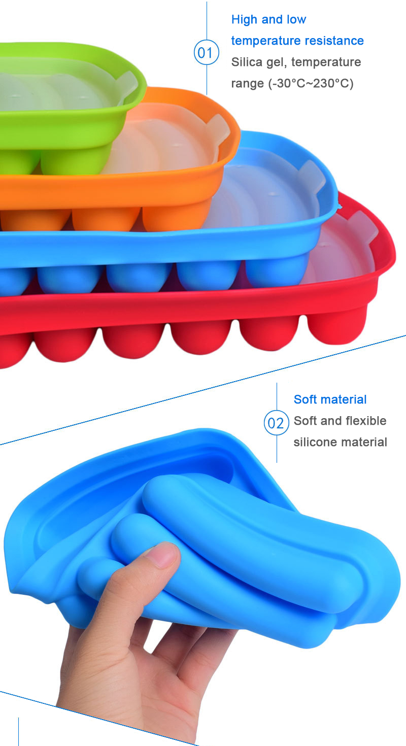 OEM ODM Supported Colorful Silicone Sausage Mold