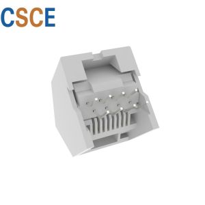 8P8C RJ45 Modular Jack , Flat Pin RJ45 Vertical Mount Phosphor Bronze Material