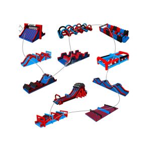 Fire - Proof Inflatable 5k Obstacle Course With 2 Years Warranty