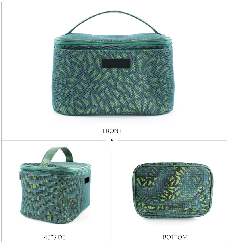 4 Pieces PU Leather Cosmetic Mesh Travel Makeup Bag Sets