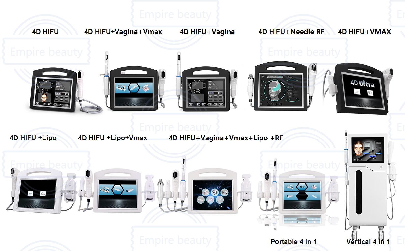 4D Hifu Therapy Ultrasound Face Lift Machine + Lipo Body sonix Ultrasonic Liposuction Machine 4 In 1 4D Ultra