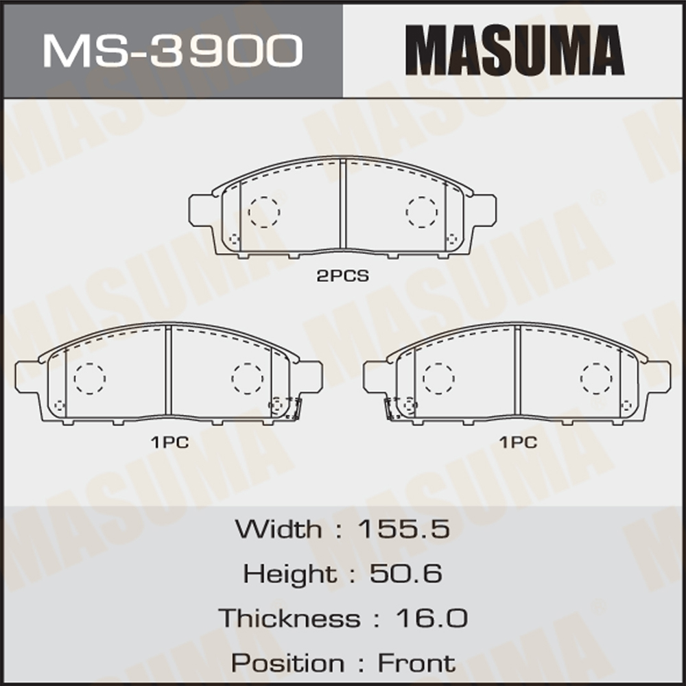 MASUMA Ceramic Disc Brake Pads Set D1060-JX00C AY040NS158 for 2000-2007 FOCUS Saloon DFW