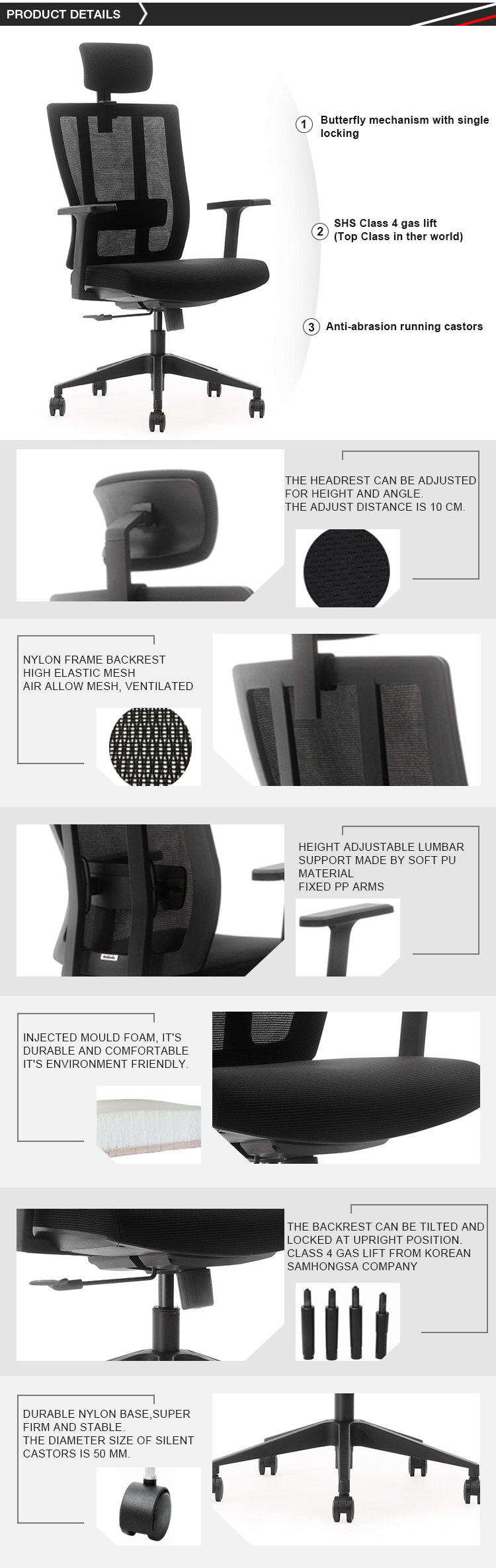 Chair office/ executive office chair/ high back chair