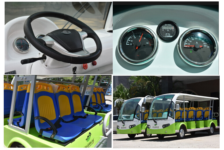 Aluminum Alloy Column Electric Shuttle Bus With 14 comfortable bus seats