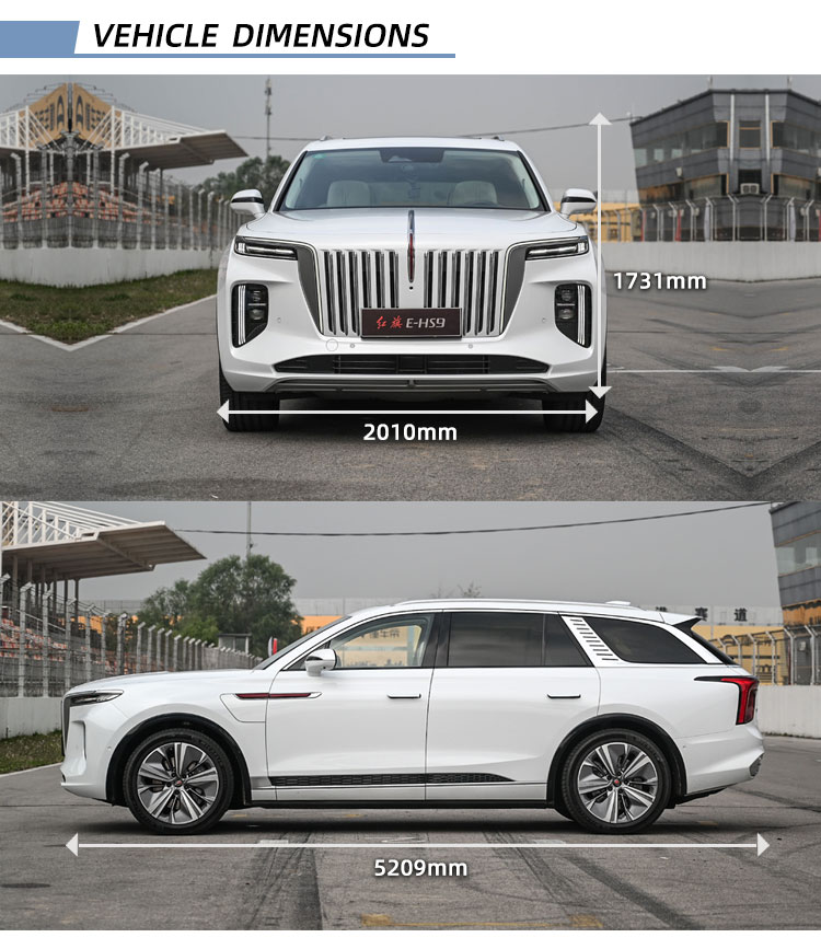 wholesale price Hongqi E-HS9 electric vehicle 6-seat 660KM long endurance adult charging car Symbol of the status of Made in Chi