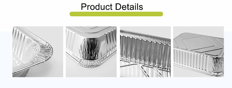 Half - Size Disposable Aluminum Foil Pans Baking Food Aluminum Foil Tray With Plastic Lid
