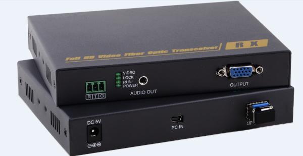 Single Mode Single Fiber VGA Fiber Optic Extender , Digital Optical Cable
