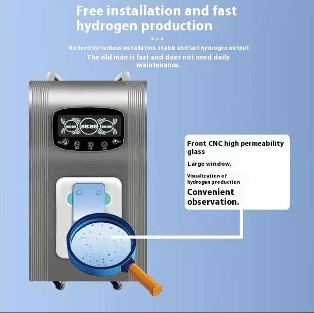 Stainless Steel Hydrogen Inhalation Machine 3000ml Capacities for Outdoor Desktop Installation Design Model