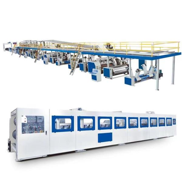 5ply Corrugated Cardboard Production Line Horizontal Output Frequency Control 0