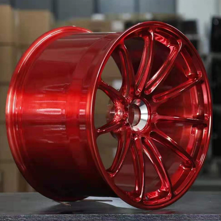 Custom 18 19 20 21 22 inch red finish forged alloy car wheel rim