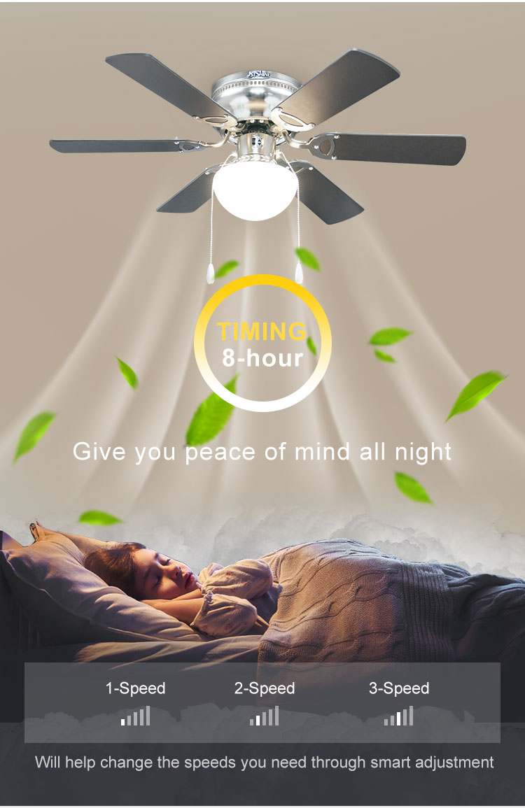 32 inch 6 MDF blade ceiling fan light controlled by remote and pure copper motor