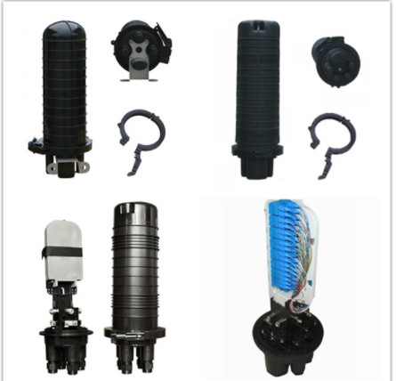 Light Weight Fiber Optic Joint Enclosure 16mm Ports Diameter black color horizontal type factory price