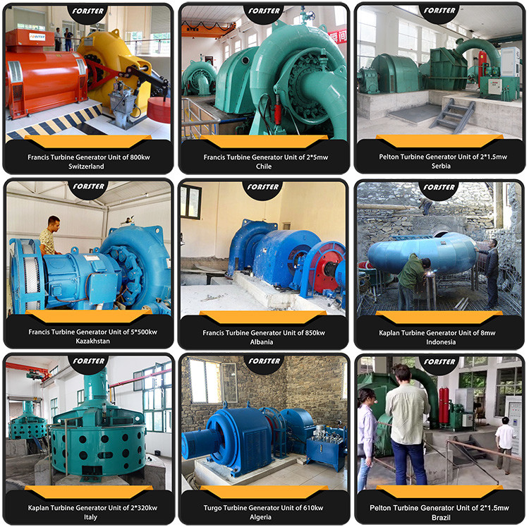 Vertical Micro Hydro Turbine Generator , Francis Water Turbine 50KW To 500KW