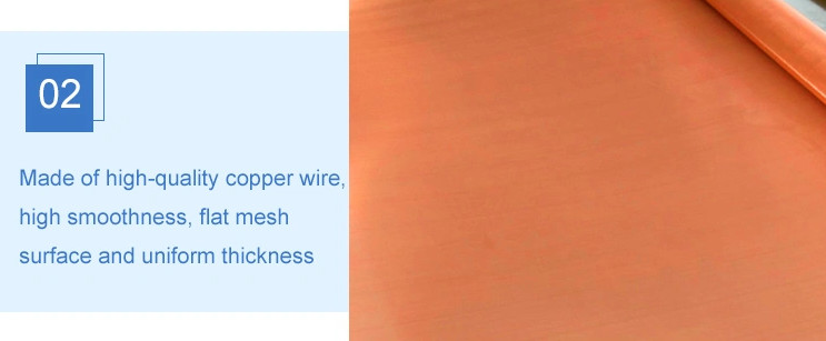 1-200 Mesh Woven Copper Mesh , 30m Length FH-002 Copper Wire Cloth