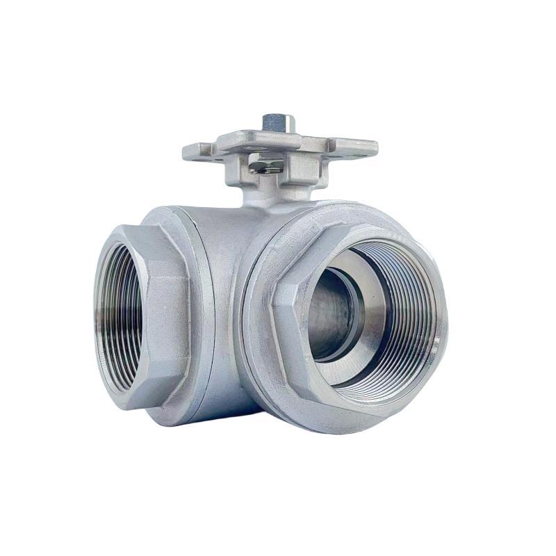 Factory Direct 304/316 Stainless Steel Three-Way High Platform Ball Valve