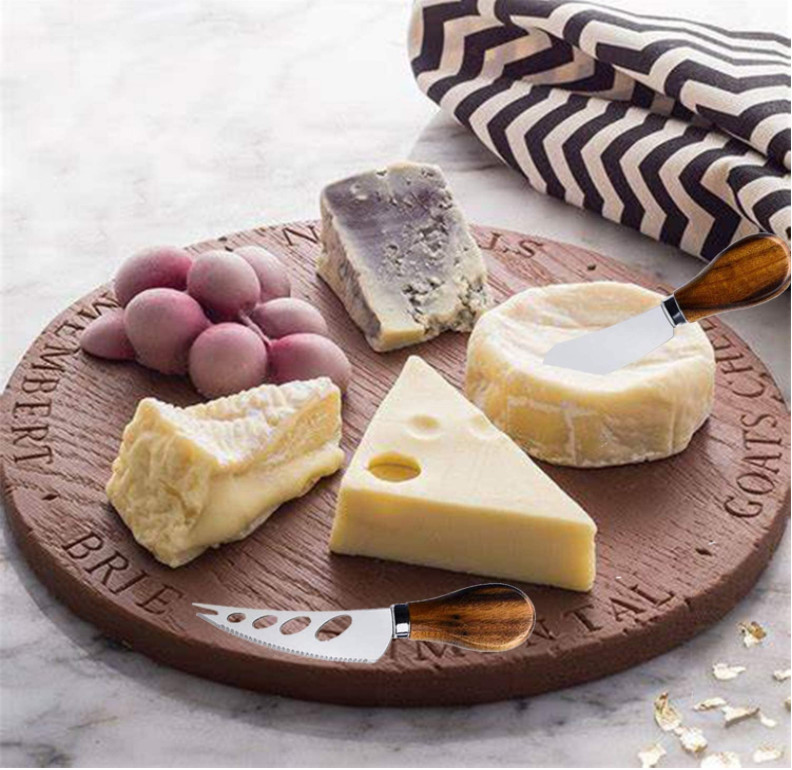 Stainless Steel Wood Handle Cheese Knives 4 - 6 Pieces customized Logo