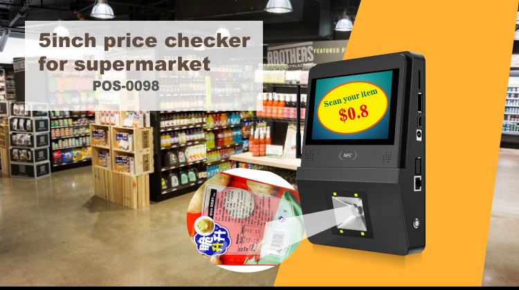 Customized Logo Supermarket Checker 5inch Android OS POE Touch Screen Self-Checking Kiosk