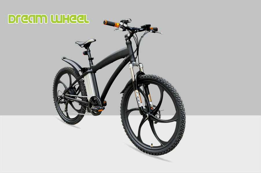 Mens Electric Powered Mountain Bike 26 Inch Wheel 36V 250W Magnesium Alloy Rim