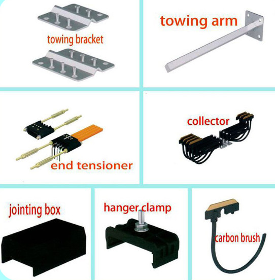 3P 4P 6P 90m Overhead Crane Electrical Bus Bars High Performance Orange Color