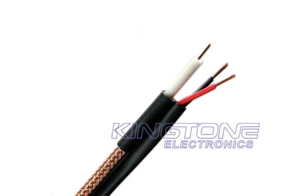 CMR RG59/U CCTV Coaxial Cable 20 AWG BC 95% CCA Braid + 2C / 18 AWG CCA Power