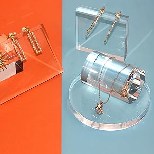 Kcgani Clear Polished Acrylic Photo Props Set, Cylinder, 4 Packs