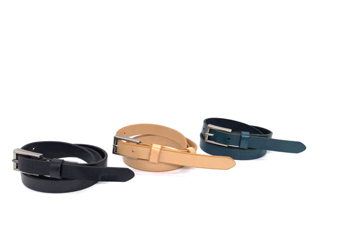 Blue Thin Retro 130cm Women Skinny Leather Belts