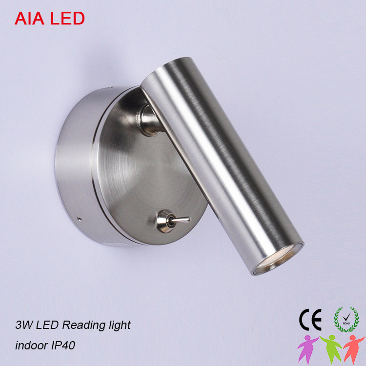 Indoor IP40 rotate bedside wall lamp/led reading lamp headboard wall light for hotel