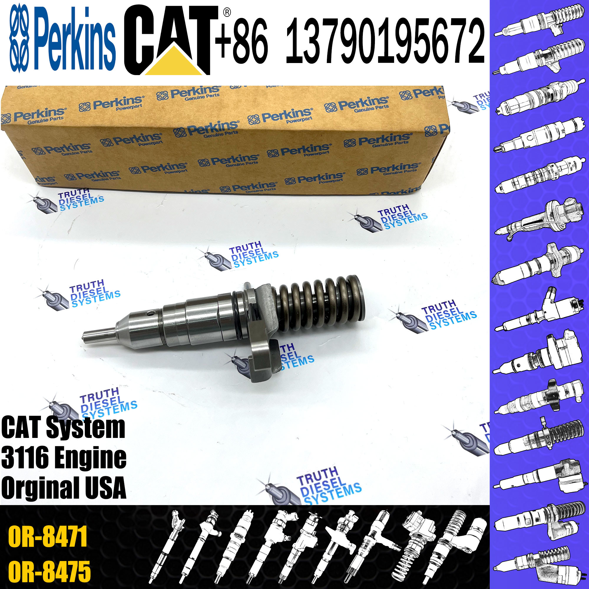 High Quality Diesel Fuel Injector Nozzle 4P-2995 0R-8471 For 3114 3116MUI Engine - Industrial 3116