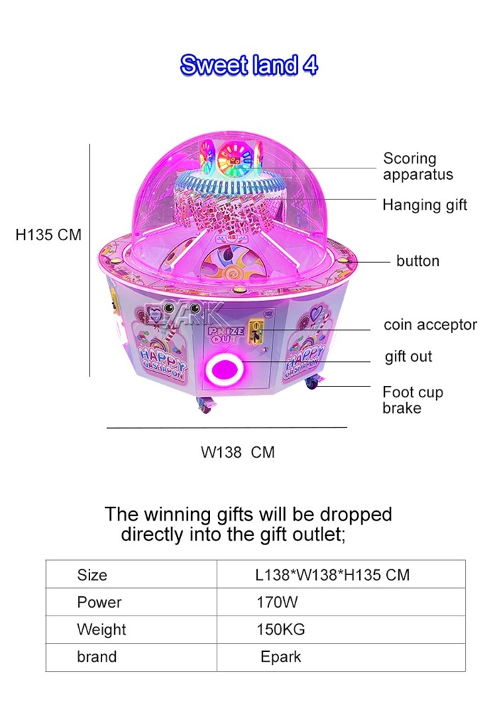 Commercial Coin Operated Happy Gashapon Cotton Candy Machine Vending Machine