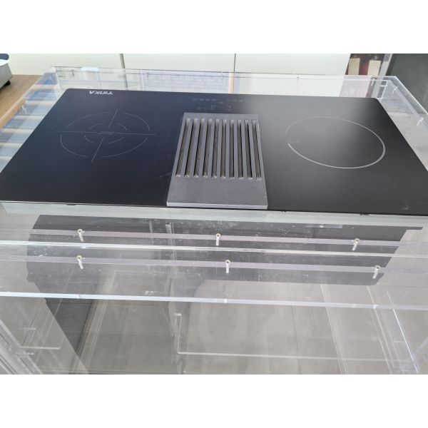 Quality 60cm Electric 2 Zone Induction Hob With Built-In Downdraft Extractor Hoods With 3 Speeds Max 504m³/Hour And Touch Control Panel for sale