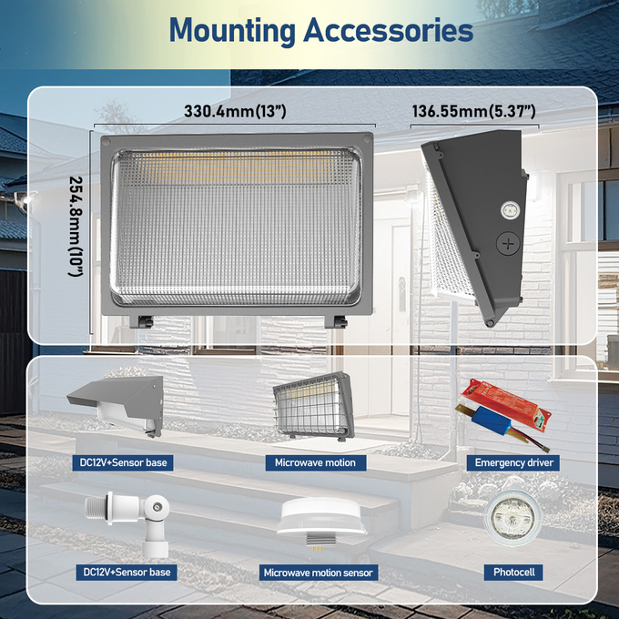 Factory Commercial LED Semi Cutoff Wall Pack Outdoor Waterproof