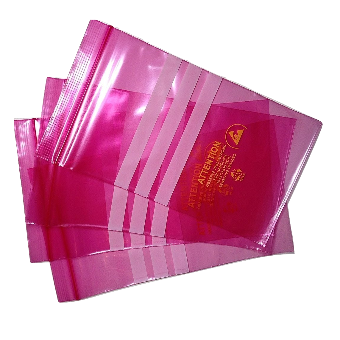 Vacuum Anti Static ESD Shielding Bags Zipper Top For PCB