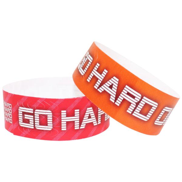Quality Customized Paper Event Wristbands Waterproof Printed Tyvek Material for sale