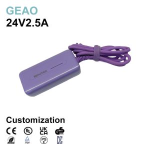  2.5A 24V AC DC Desktop Power Adapter 60W Customized Electrical Manufactures