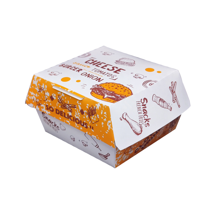 Disposable Paper Pizza Hamburger Fried Chicken Boxes For Takeaway Customized