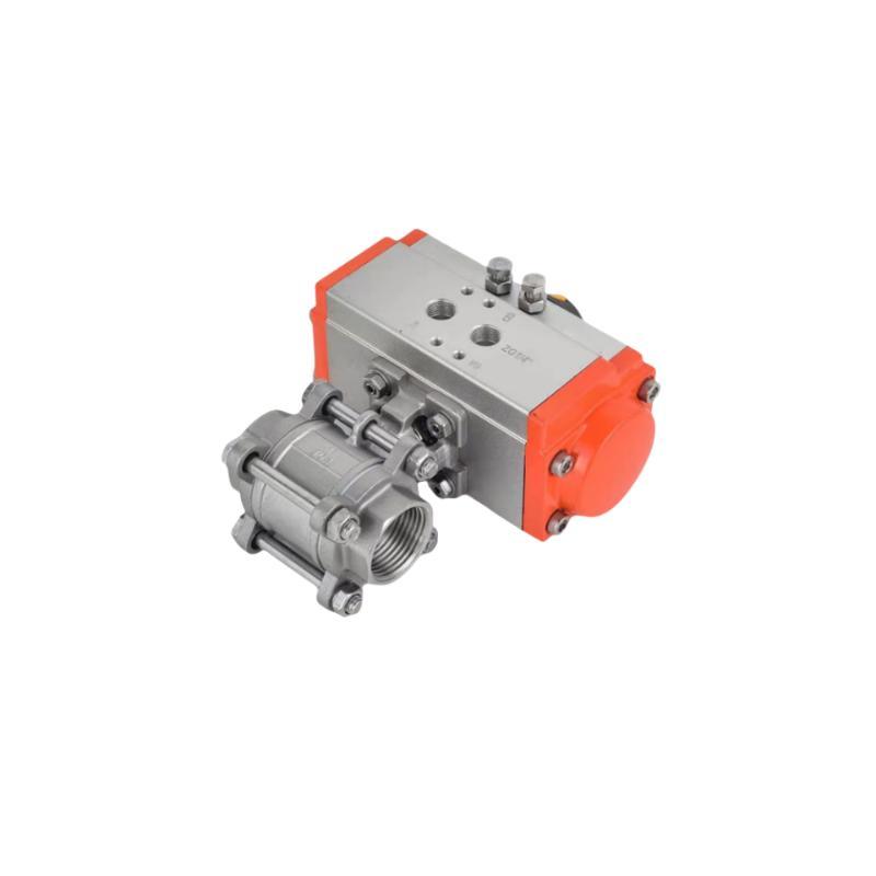 Pneumatic SS316 Full Port 3PC Ball Valve