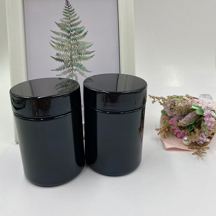 Collar Material Sport Nutrition Supplement Private Label Empty Food Grade Black Protein Powder Bottle with Customized Colors
