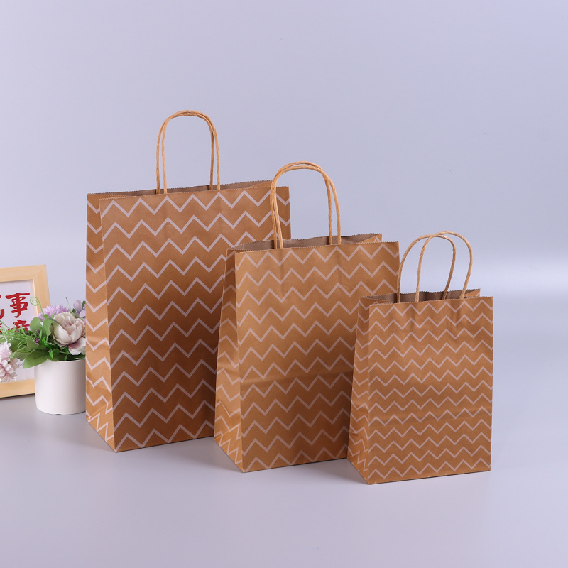 Eco Friendly Luxury Folding Kraft Paper Shopping Bag with Custom Color Reasonable OEM