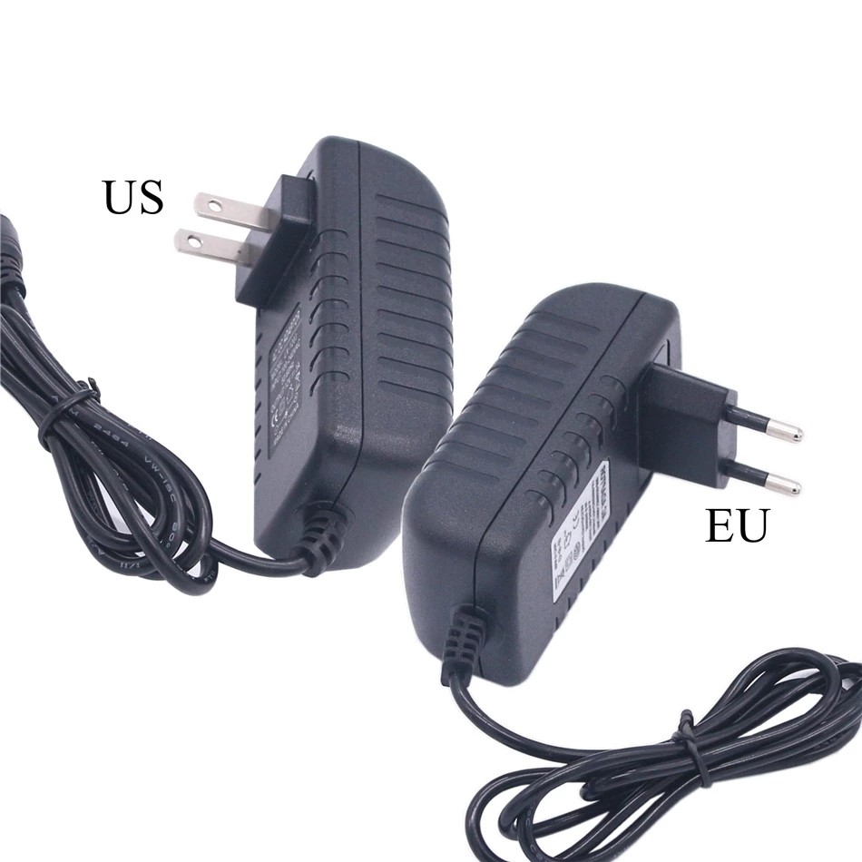 12V 2A AC DC Power Adapters Universal Power Supply 5.5x 2.1mm Wall Mounted US Plug 24w 12v 2000ma