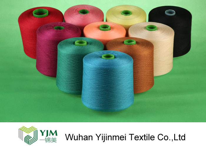 60/3 Bleached White / Dyed Polyester Thread For Sewing Machine , White Sewing Thread