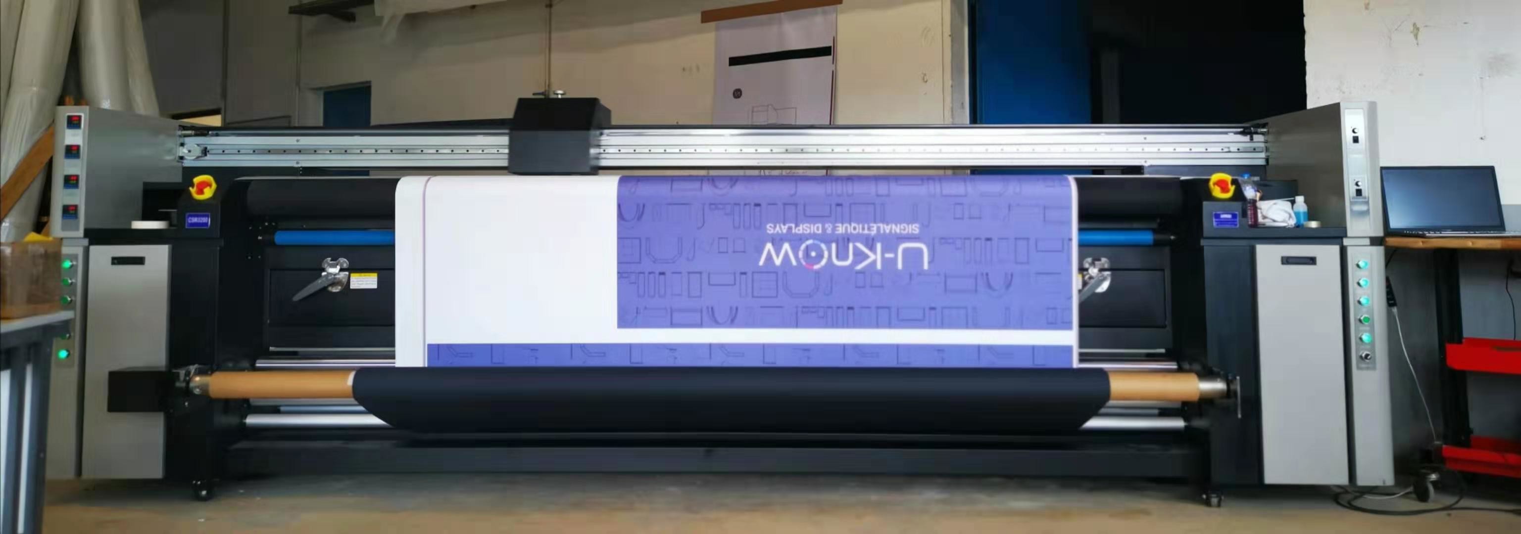 Large Format Pigment Ink Sublimation Printing Machine 1800DPI With 1.5mm Head