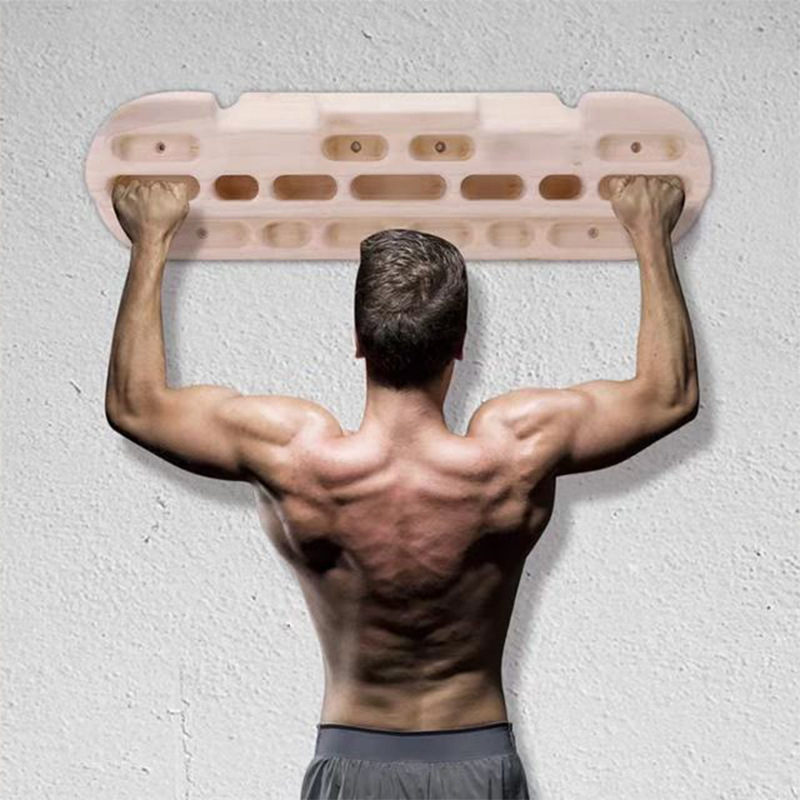 Wall mounted wooden Finger training board Climbing Hangboard Rock Climbing Training as Climbing Fingerboard with Jugs, Slopes
