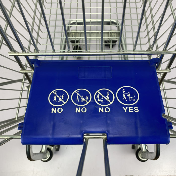 German Style 100L Convenience Retail Chain Supermarket Metal Trolley with 3 Blades Elevator Wheels Manufacturer