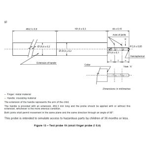 IEC61032 Figure 13 Children Test Finger Probe 19 HT-I13