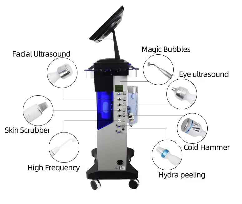 Good Price Machine 14 in 1 Skin Clean Pores Removal Oxygen Hydro Facial Machine for Beauty SPA