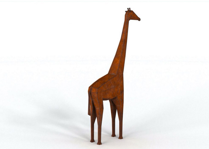 Rusty 150cm Length Corten Steel Dog Sculpture For Garden