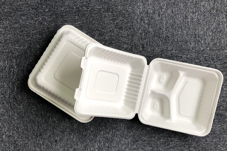 Biodegradable compostable sugarcane plant fiber dinnerware