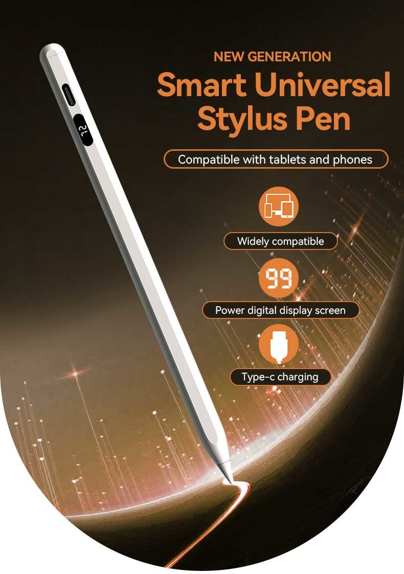Capacitive Screen White Stylus Pen Painted Aluminum Easy To Use For Tablets