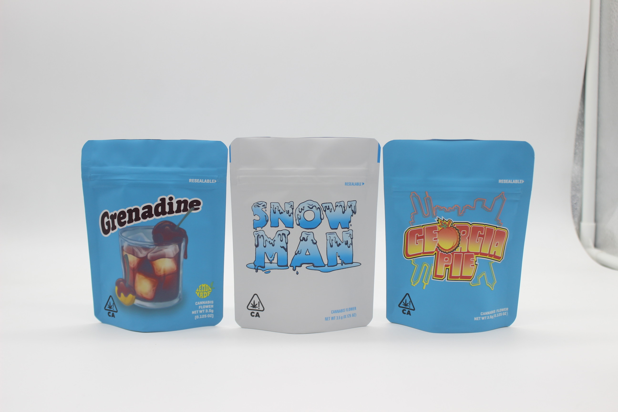 Edibles ziplockk Mylar Bags Smell Proof Eco Friendly Food Packaging Mylar Stand Up Pouches